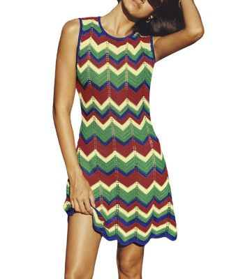 Women's Main Attraction Chevron Mini Beach Dress