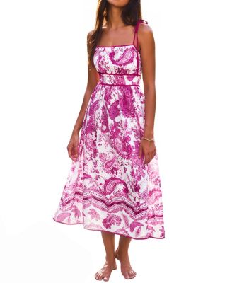 Women's Night Show Paisley Midi Beach Dress