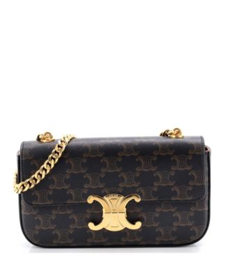 Small Triomphe Chain Shoulder Bag Triomphe Coated Canvas