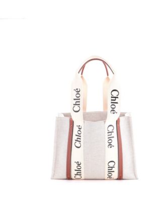 Medium Woody Tote Canvas with Leather