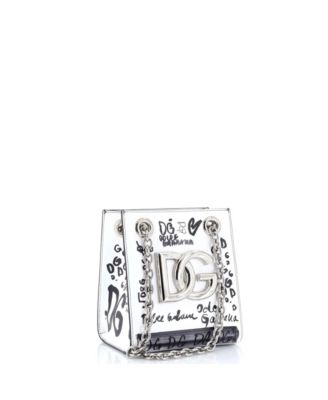 3.5 Chain Bucket Bag Graffiti Printed Leather