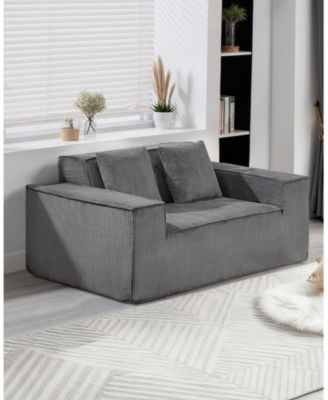  63-Inch 2-Seat Corduroy Loveseat Sofa Couch for Living Room