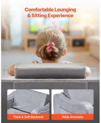 2-in-1 Kids Sofa Foldable Toddler Couch Convertible Chair and Lounger
