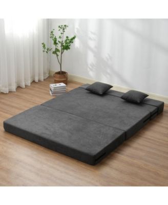 Folding Sofa Bed, 3-in-1 with Memory Foam Mattress, Convertible Sleeper Chair