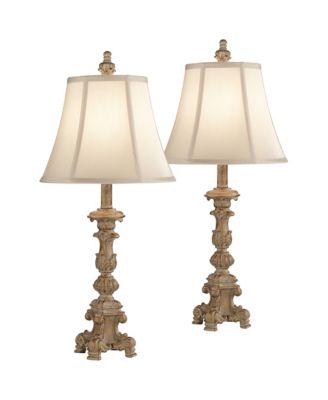 Elize 26 1/2" Tall  stick Traditional Table Lamps Set of 2 WiFi Smart Socket -Washed Living Room Bedroom