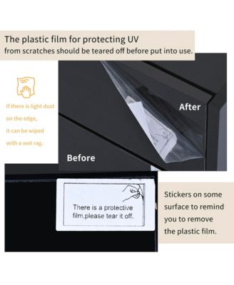 Modern Rectangular TV Stand for TVs Up to 80'', Entertainment Center with High Gloss UV Surface and Storage for Living Room