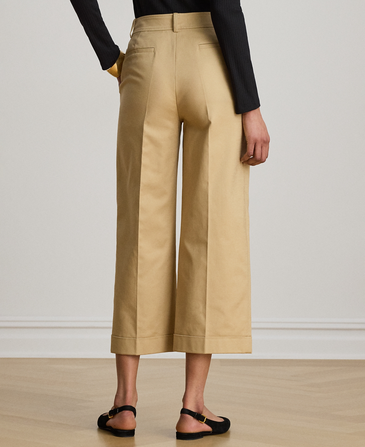 Lauren Ralph Petite Cropped Wide-Leg Pants