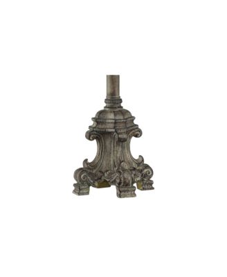 French Candlestick Traditional Buffet Table Lamp 34" Tall with USB Charging Port