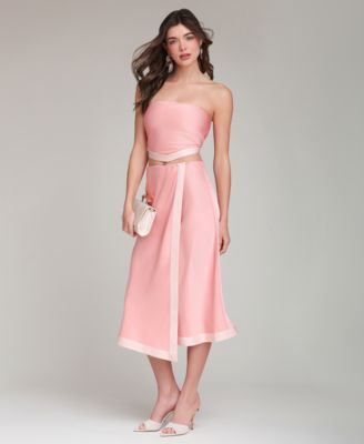 Women's Asymmetrical Wrap Midi Skirt