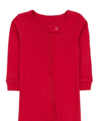 Toddler Matching Family One Piece Footed Cotton Long Sleeve Pajamas