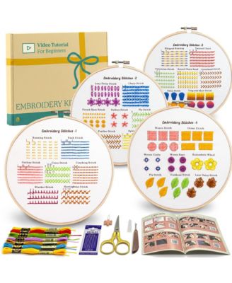 Classic Embroidery Stitches Practice Kit Beginner Adults Hand Learning Stitches