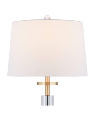 Alfred 30 1/2"H Soft Brass and Crystal Column Table Lamp with Dimmer