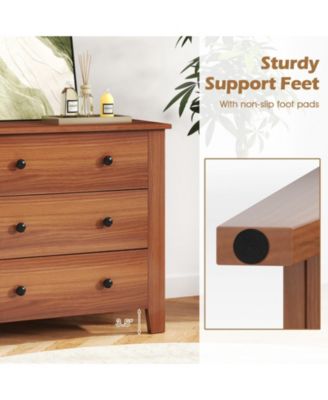 3 Drawer Bedside Dresser Chest for Bedroom Storage