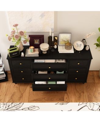 Wooden 9-Drawer Chest of Drawers Dresser