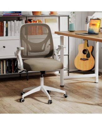 Ergonomic Mesh Desk Chair with Lumbar Support and Flip-Up Arms