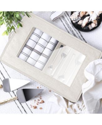 Flatware & Utensil Storage, 5 Compartment Flatware Storage Case, Silverware Case with Handles, Protects and Organizes Cutlery