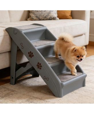 Folding Dog Stairs, Portable Indoor/Outdoor Pet Steps for Bed, Couch and Car, Pet Staris for Small Pet Dog/Cat