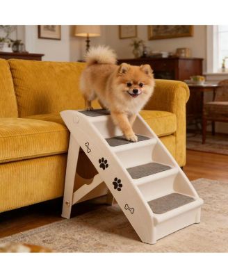 Folding Dog Stairs, Portable Indoor/Outdoor Pet Steps for Bed, Couch, Car, Pet Stairs for Small Pet Dog/Cat