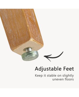 Set of 2 Linen Upholstered Dining Chairs with Solid Wood Legs