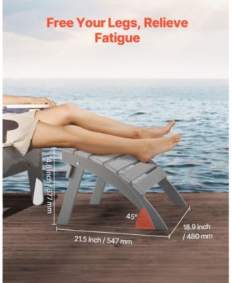 Adirondack Ottoman 21.5L x 18.9W in HDPE Plastic Weather-Resistant Foldable