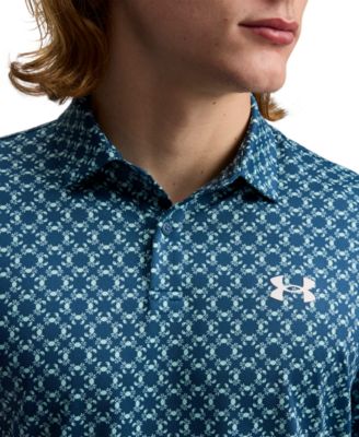 Men's Matchplay Printed Polo - Blue, Md, Under Armour