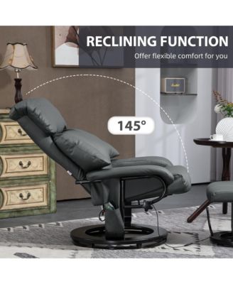 Massage Recliner Chair with Footstool 360degree(s) Swivel Manual Reclining Comfortable and Adjustable