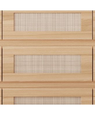 9-Drawer Rattan Bedroom Dresser, Modern Chest with Deep Drawers