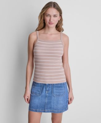 Women's Square Neck Rib Tank Top