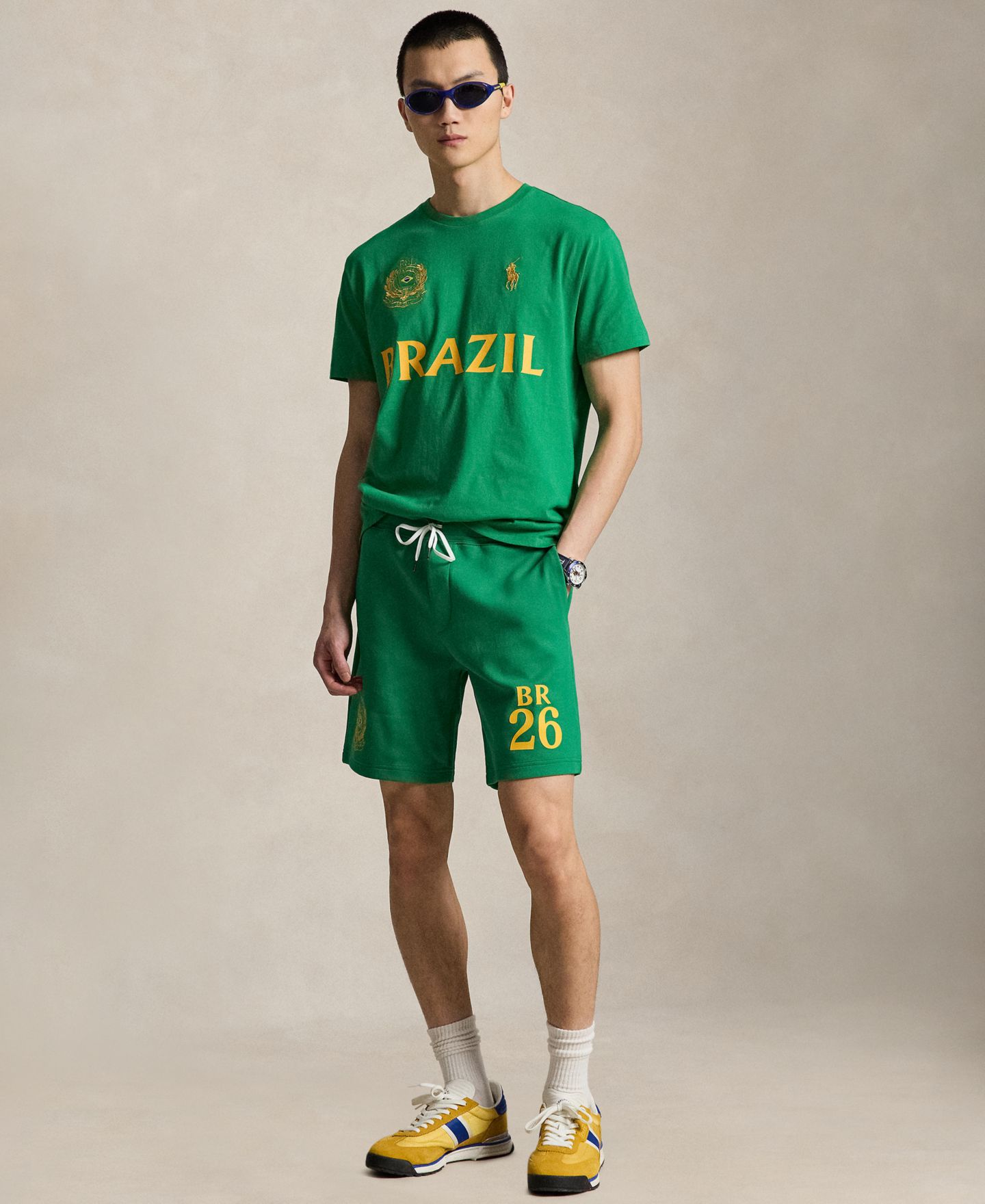 Мужские шорты Polo Ralph Lauren Regular-Fit Brazil, цвет: Зелёный — фото 2