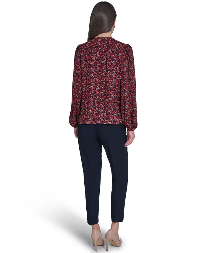 Women's V-Neck Ruffle Pull-On Blouse - thumbnail 6