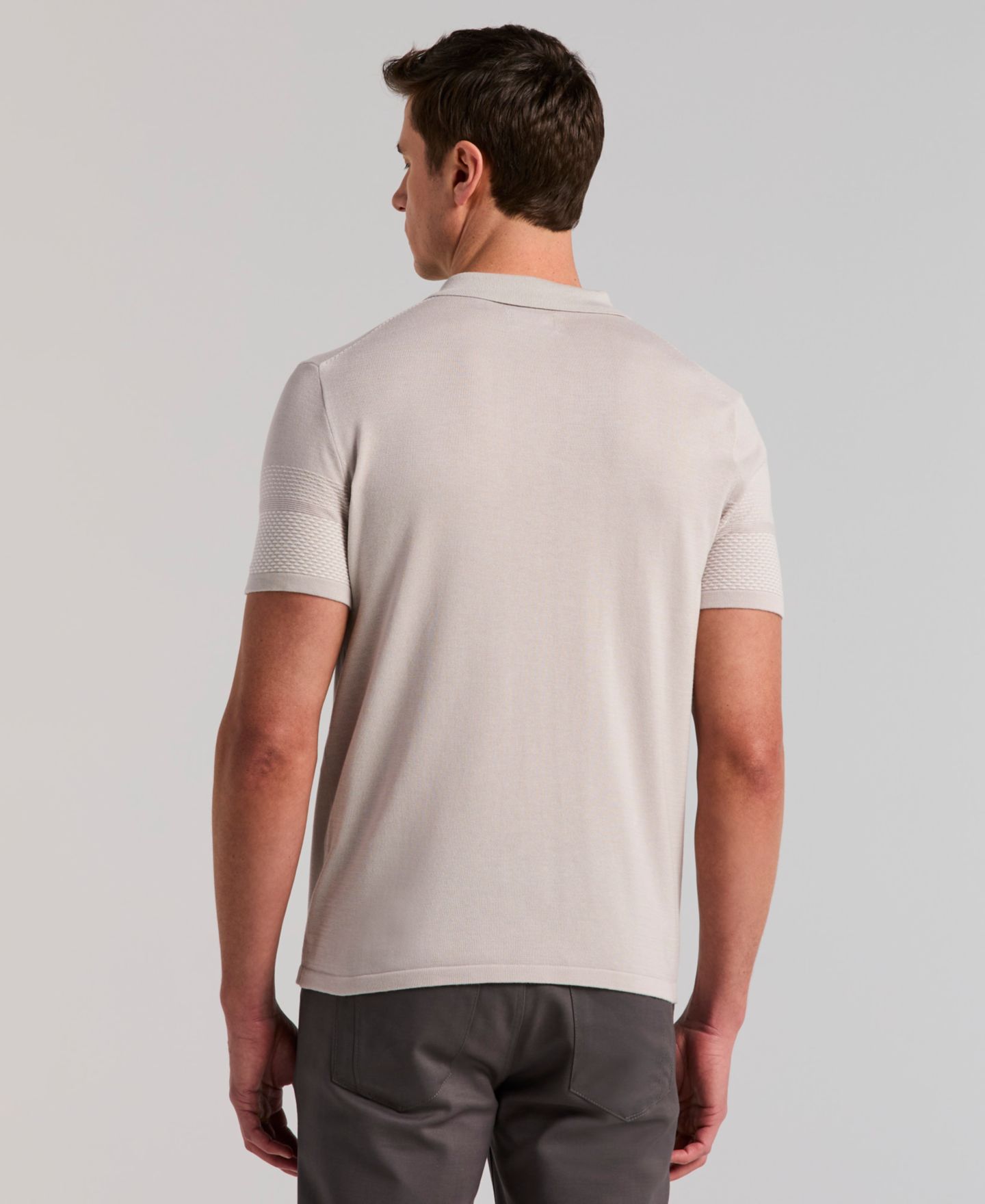 Мужская рубашка Perry Ellis Textured Button Front, цвет: Серый — фото 5
