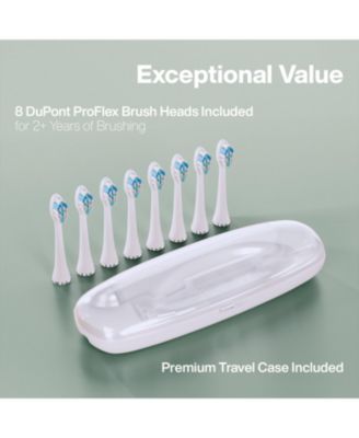 Elite Rechargeable Electric Toothbrush Set - ADA Accepted, 5 Modes, Travel Case, 8 Brush Heads