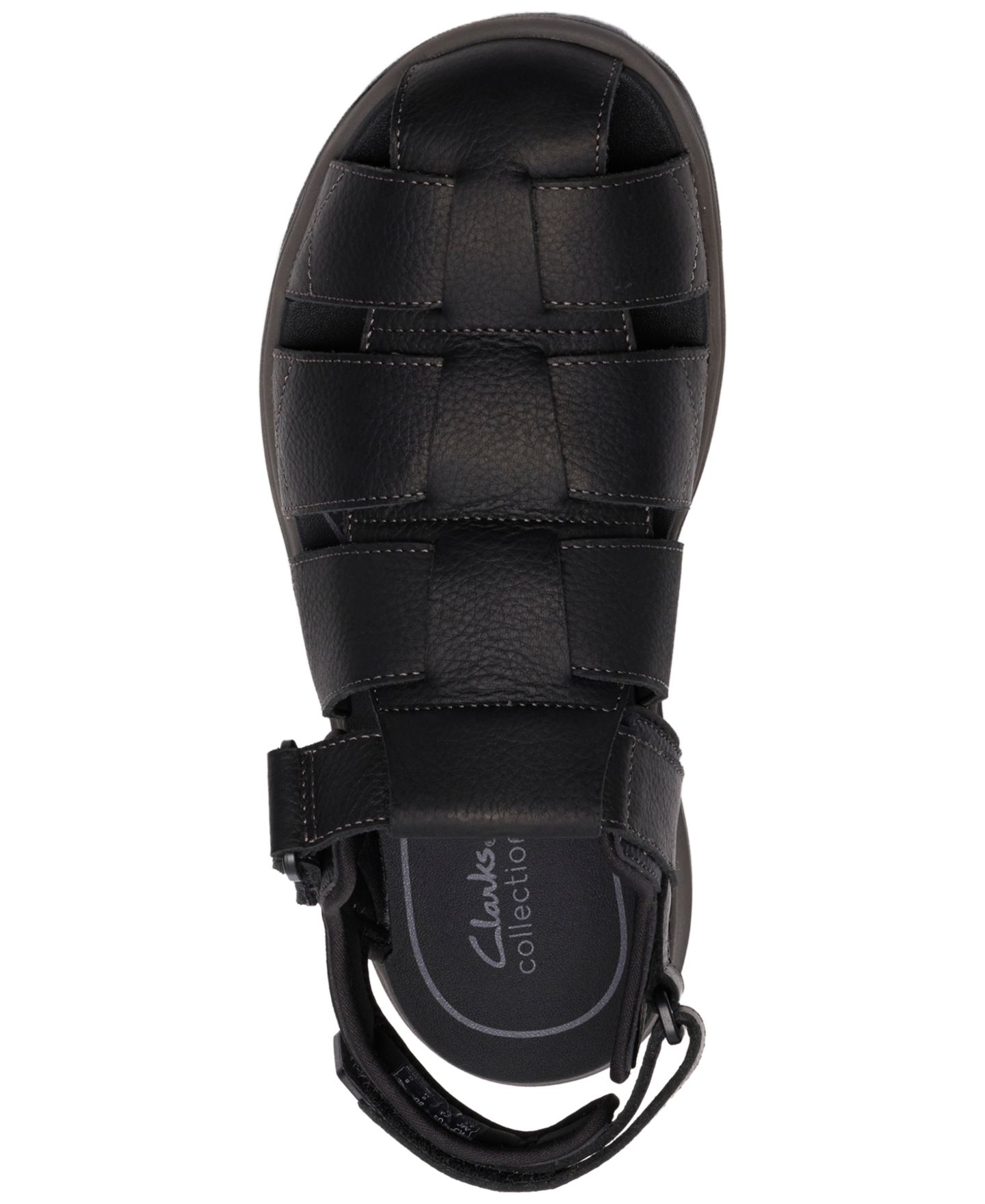 Мужские сандалии Clarks Collection Guideview Cove Fisherman, цвет: Чёрный кожаный — фото 4