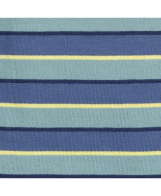 Baby Boys Collared Romper, Blue and Green.