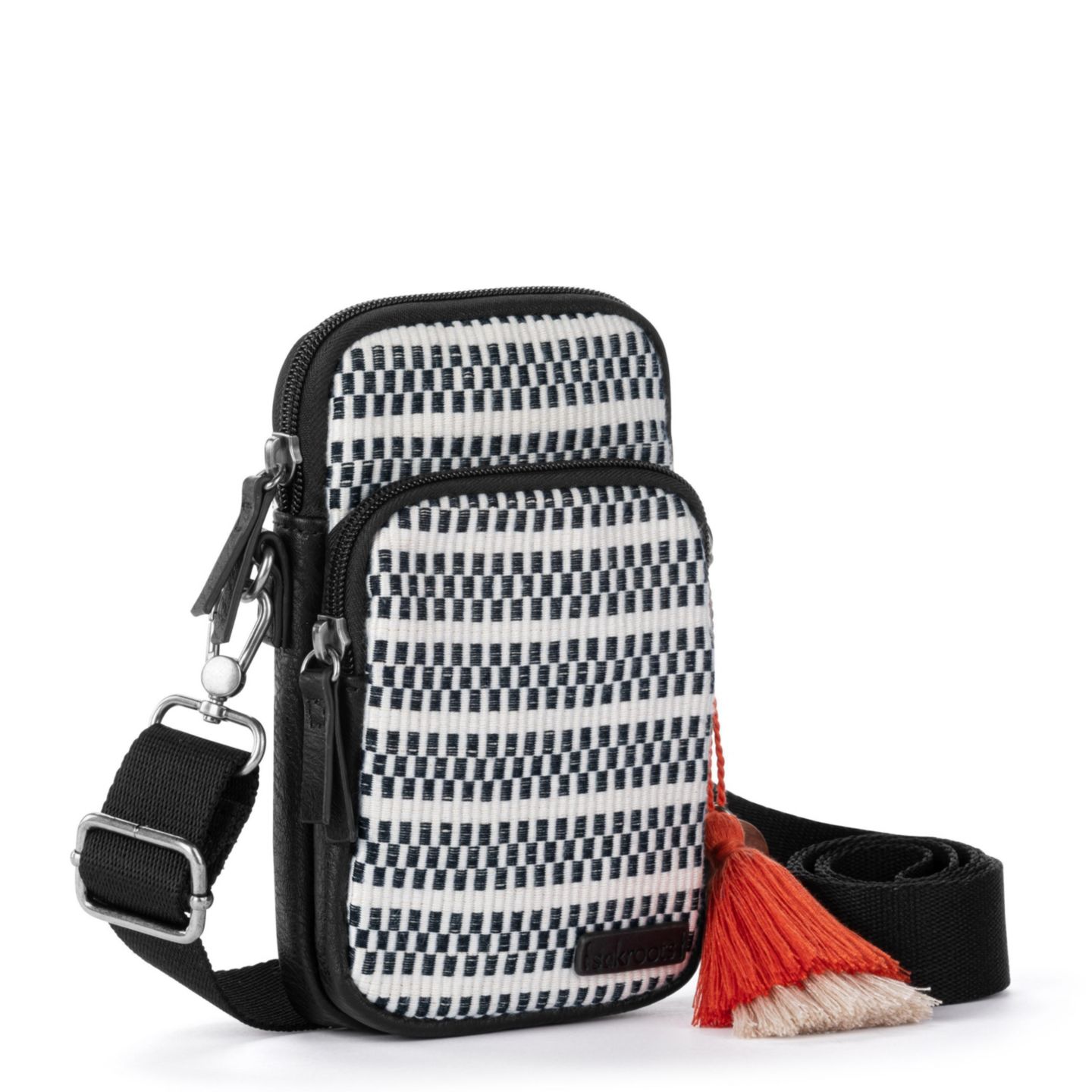Женская сумка Sakroots Koa Smartphone Crossbody, цвет: Чёрный / Белый — фото 2