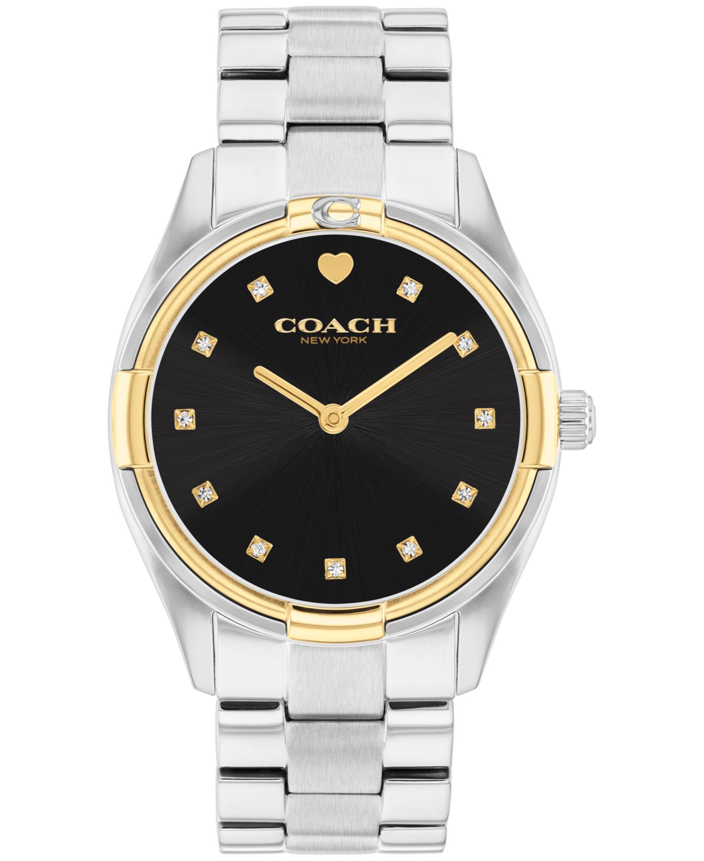 Женские часы Coach Brooks Silver-Tone Stainless Steel Bracelet Watch 34mm — фото 1