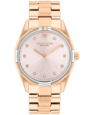 Women's Brooks Rose Gold Tone Stainless Steel Bracelet Watch, 34mm