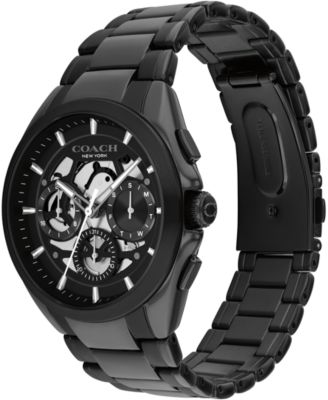 Men's Jackson Black IP Stainless Steel Bracelet Watch, 41.5mm