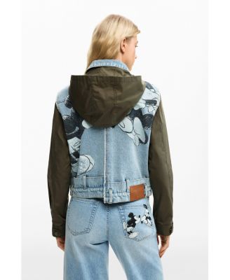 Women's Bimaterial parka Mickey Mouse