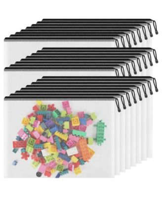 24pcs Mesh Zipper Pouch Large Organizer Waterproof Storage Bags Travel Office Home