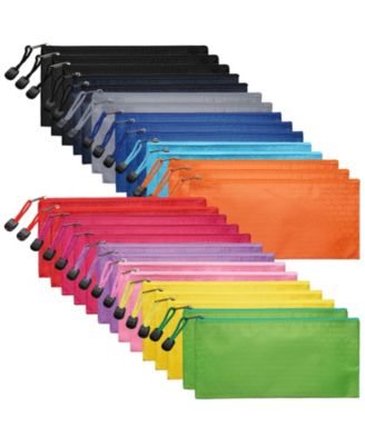 29pcs Zipper Pencil Pouches Small Waterproof Bags Office School Travel Cosmetic Cases