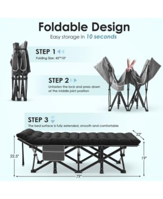 Camping Folding Heavy Duty Sleeping Bed Oxford Camping Outdoor Recreation Gear