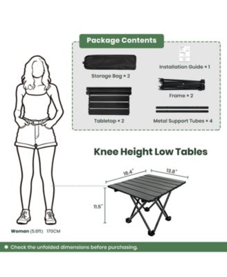 2 pack Portable Camping Table Folding Beach Outdoor Camping Outdoor Recreation Gear