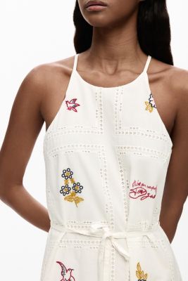 Women's Embroidered halter dress