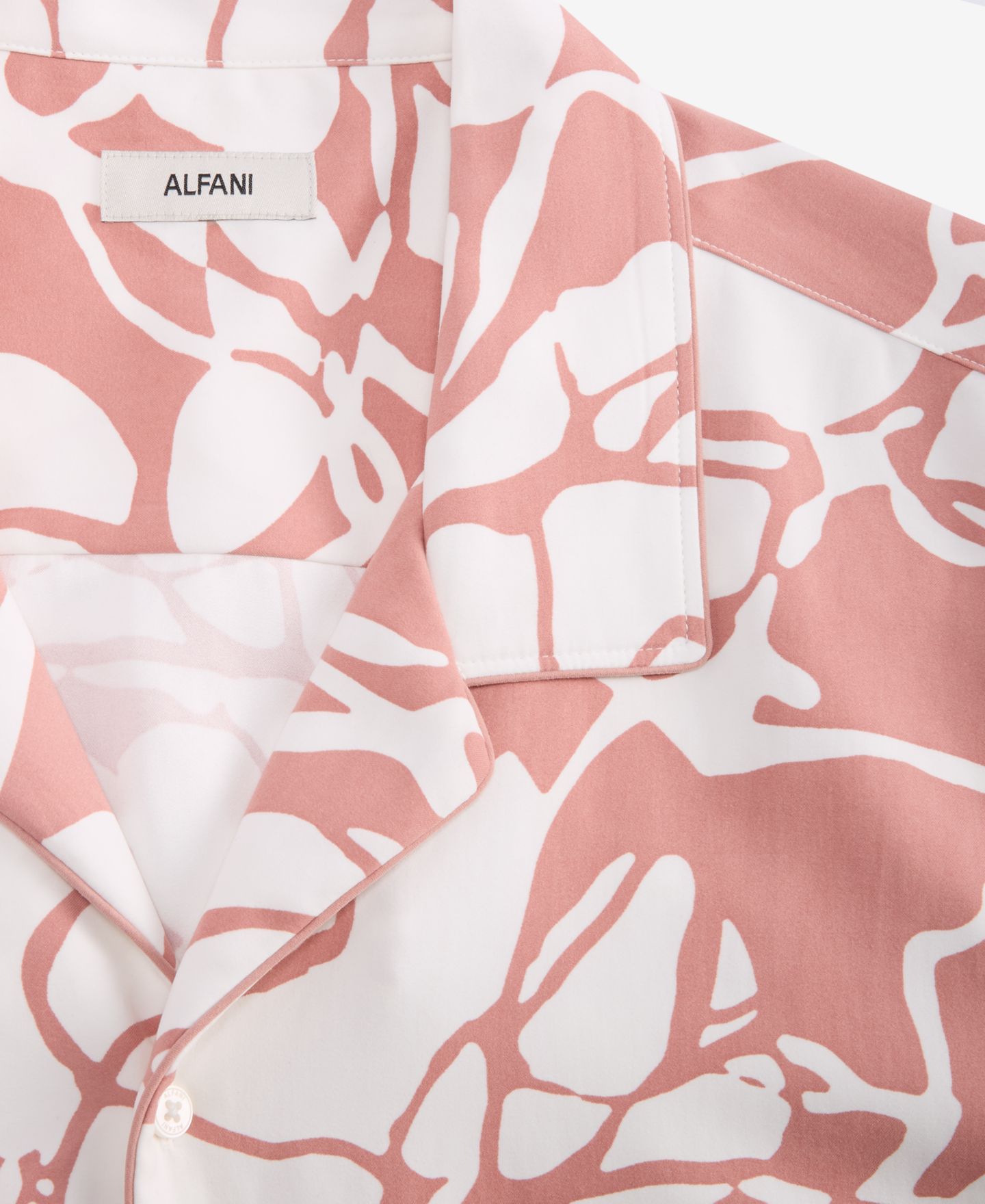 Мужская рубашка Alfani Short-Sleeve Paperweight Floral, цвет: С принтом пепельный розовый — фото 4