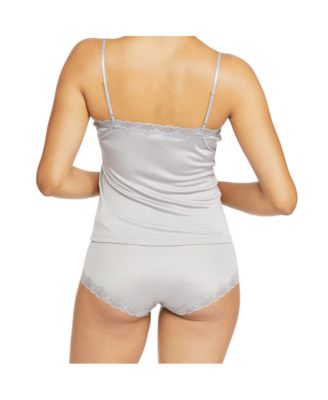 Women's Soft Silk Lace-Trim Camisole