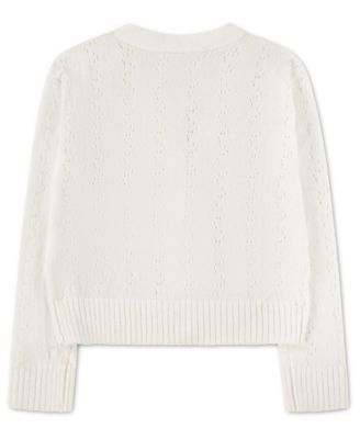 Toddler Girls' 2T-5T Pointelle Cardigan Sweater