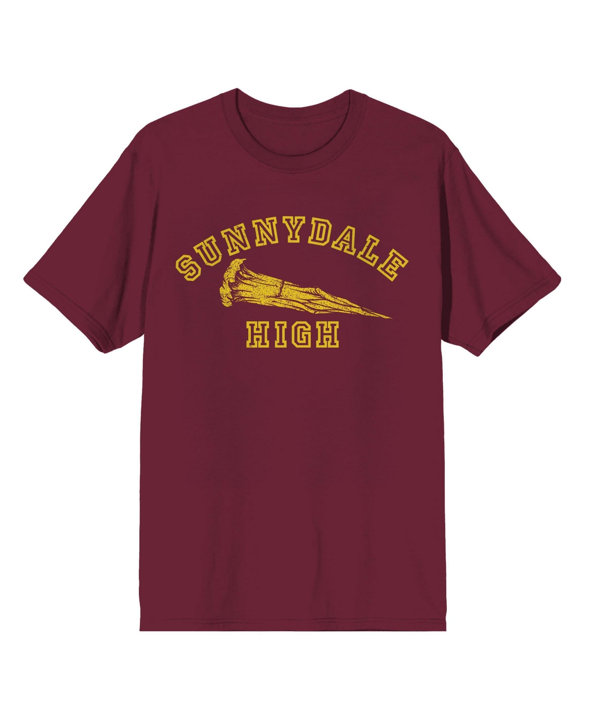 Buffy The Vampire Men's Slayer Sunnydale High Adult Crew Neck Short Sleeve - Maroon