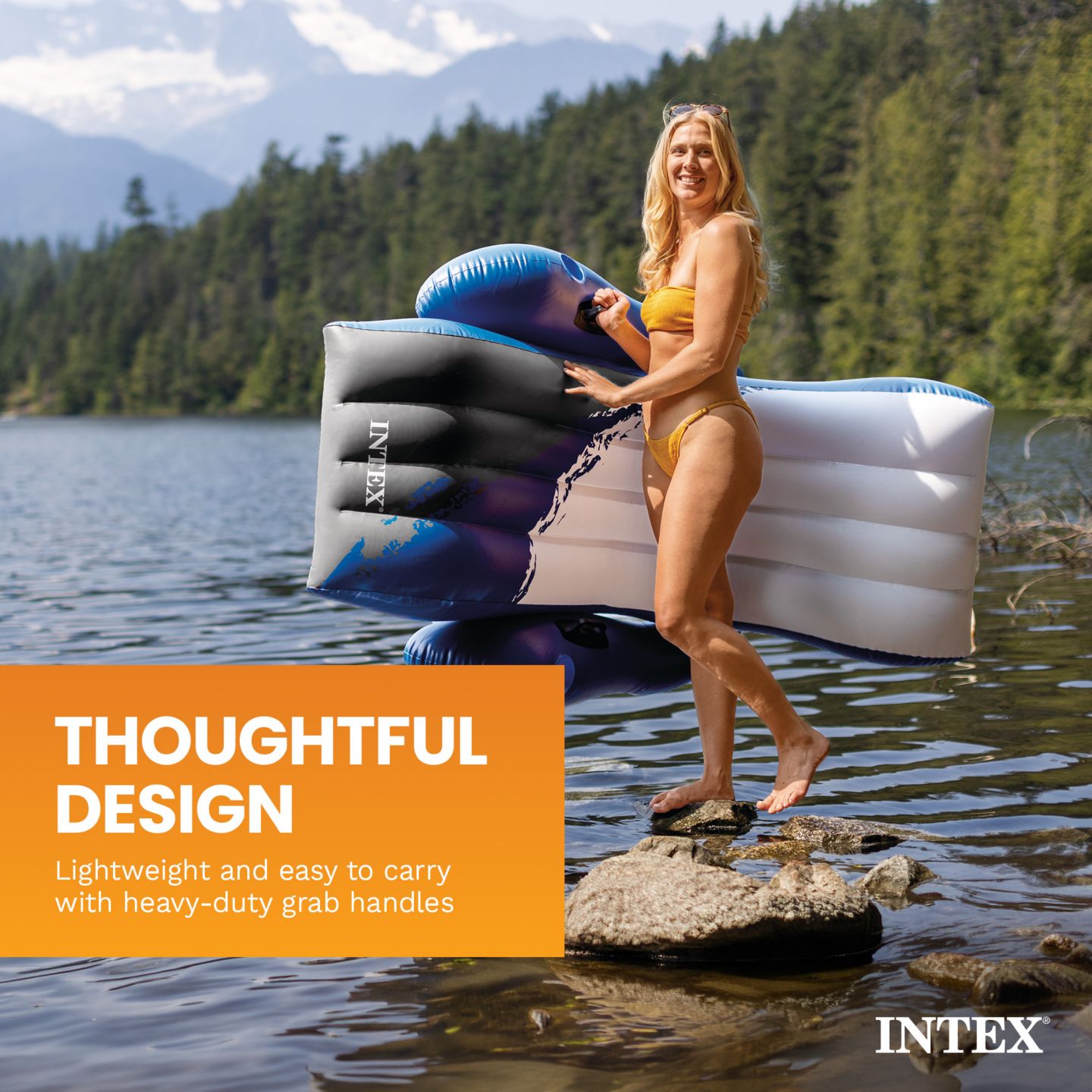 Детская игрушка Intex Floating Recliner Inflatable Cup Holder Lounge Chair, Ages 14 & Up — фото 5