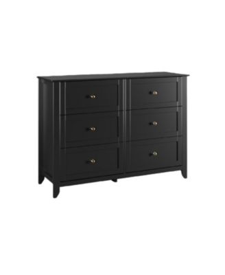 Modern 6 Drawer Bedroom Dresser Chest with TV Stand Top